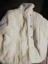 Abrigo de piel de conejo para mujer, chaqueta de piel sintética cómoda, color blanco cálido, manga larga, abrigo de piel Artificial de gran tamaño, Invierno 2020