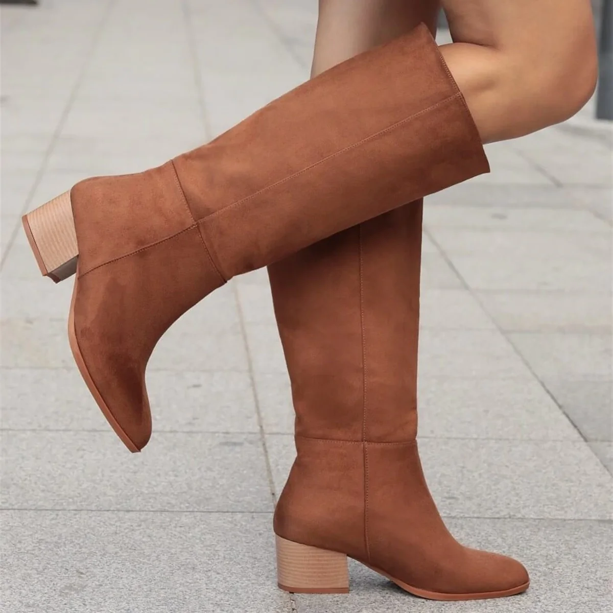 澪ドルチェグストブランドシドニー 黒カーキtan色 高 Quality暖かい膝高女性の冬のブーツ ブーツ 女性の靴 ロングブーツ ブーツ レディース 女性ブーツ ニーハイブーツ 靴 厚底 高級ブランド ニーハイブーツ Aliexpress