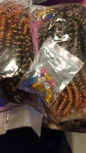 TOMO-extensiones de cabello sintético para mujer, accesorio capilar de 8 pulgadas con degradado, efecto Passion Twist, para Crochet, de 30 raíces