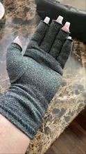 Guantes de compresión para artritis, 1 par, resistentes para el dolor articular, terapia con dedos abiertos, tratamiento de compresión