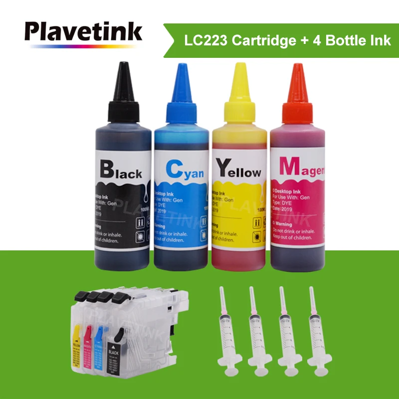Plavetink 400 мл чернила для принтера+ LC221 LC223 LC225 LC227 LC229 краситель чернильный картридж для принтера Brother LC 223 XL MFC-J4420DW J4620DW J4625DW