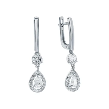 

Silver earrings with cubic zirconia sunlight sample 925