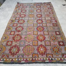 Винтажный ковер с кочевыми племенными звездами 5'8''x9'11''/173x303 см