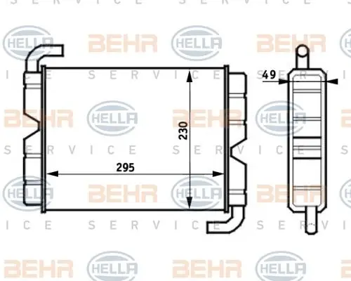 Радиатор отопителя SCANIA 93 / 143 / 113 HELLA 8FH 351 024-381