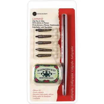 

Manuscript - Set for calligraphy, oblique pens