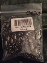 Bolas giratorias de pesca, rodamiento giratorio con anillos de presión de seguridad, accesorios de pesca de carpa, 50 unids/lote