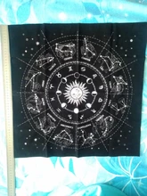 Mantel de cartas de Tarot de 12 Constelaciones, juego de mesa de terciopelo, adivinación, Altar, paño, astrología, oráculo, Bloc de tarjetas