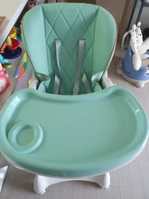 Silla alta de lujo multifunción reclinable para bebé, asiento alto con rueda, mesa de comedor para niños, silla para dormir, juego fácil