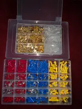 Ring Connector Ring-Fork-Set Lugs Rolled-Terminals-Kit Assorted Electrical-Wire Insulated-Cable