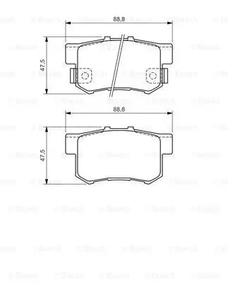 Колодки дисковые задние Fiat Sedici 1.6/2.0D 06, Honda CR-V II 2