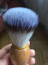 1PC profesional de los hombres brocha de afeitar con mango de madera de Nylon puro para hombres de limpieza de máscara cosméticos herramienta