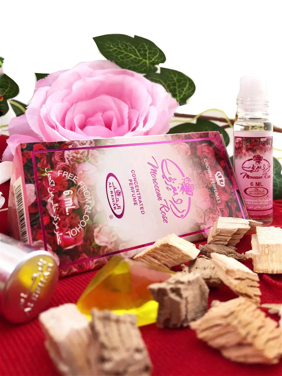 Арабские масляные духи женские из ОАЭ Al Rehab Сrown Perfumes Moroccan Rose Аль Рехаб Парфюмс