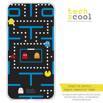 

FunnyTech®Stand case for Xiaomi Redmi 5 plus L PAC-MAN Silicone vers.1 fund Blue
