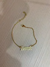 Conjunto de tobilleras de mariposa rosa para mujer, tobillera con letra dorada, cadena de Ángel, pulsera de tobillo para pie, joyería de playa de verano