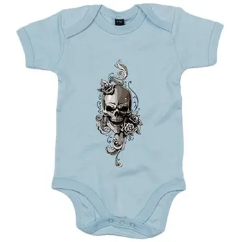 

Baby bodysuit biker Skull And Roses
