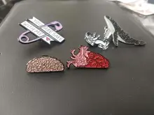 Lapel Pin Jeans Brooch Clothes-Cap-Bag Badge Paper-Clip Gift Icon Purple Girl Creative