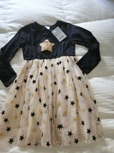 Kids Autumn Winter Dresses for Girls Star Sequins Princess Dress Girls Long Sleeve Party