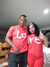 Camiseta de manga corta de algodón para parejas, ropa con corazón impreso para parejas, camiseta informal de Navidad, Top holgado de marca