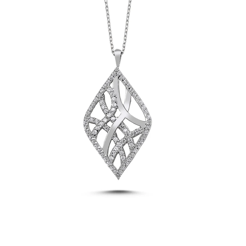 

Silver 925 Sterling Zircon Stone Ghost Pendant