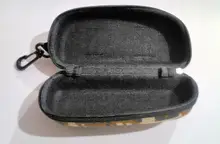 Caja militar de camuflaje para gafas de sol para hombre, estuche de EVA con Clip para cinturón, 1 unidad