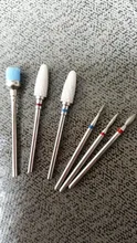 Brocas de cerámica de diamante para uñas, fresadora rotativa para máquina de manicura y pedicura, taladro eléctrico y accesorio, 6 uds.