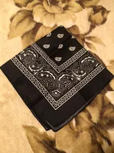 Pañuelo de estilo Hip Hop Unisex, bufandas estampadas cuadradas para la cabeza, bufanda negra de Cachemira para el cuello, gorros deportivos para la muñeca