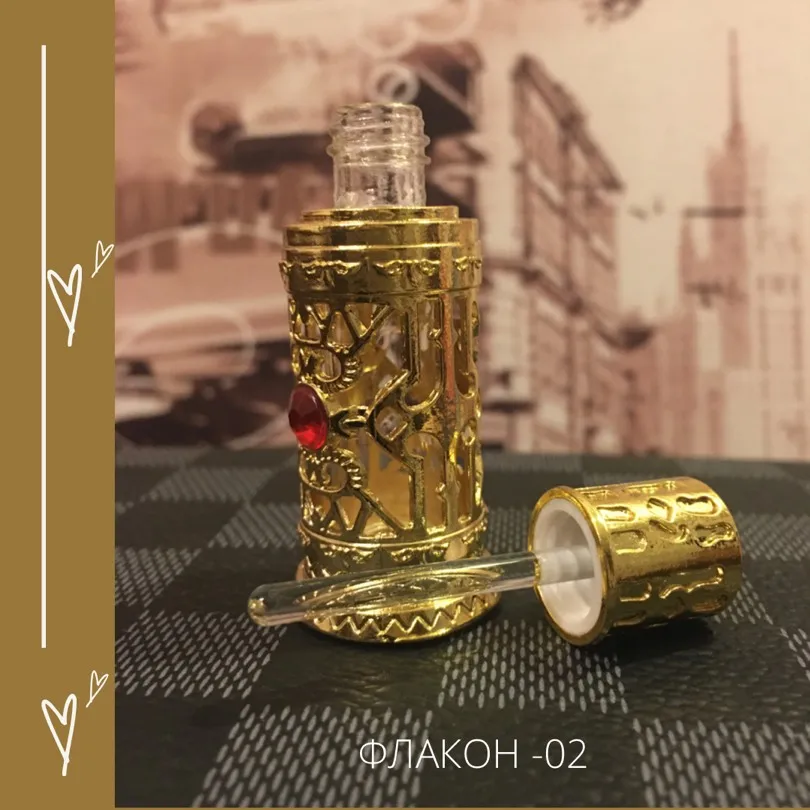 Флакон для масляных духов парфюмерного и эфирного масла тд. 3 мл Арабский стиль.