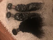 Ishow-extensiones de cabello humano Remy, Pelo Rizado malayo, Color natural, compra 1/3/4 mechones, mechones rizados gruesos