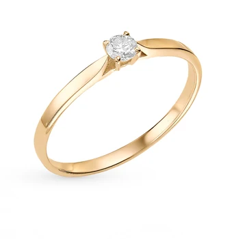 

Gold ring with diamonds sunlight sample 585