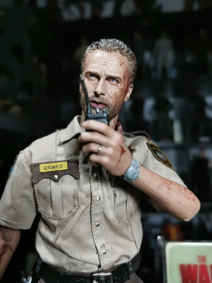 younger 1/6 unpainted Head Sculpt Andrew Lincoln The Walking Dead Rick Grimes 