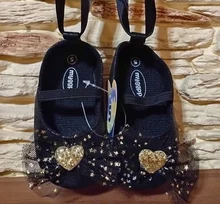 La princesa encantadora niño zapatos para bebé, niña y niño cuna zapatos 4 estilo lazo con lentejuelas Floral deslizamiento en cinturón de encaje zapatos de bebé 0-18M