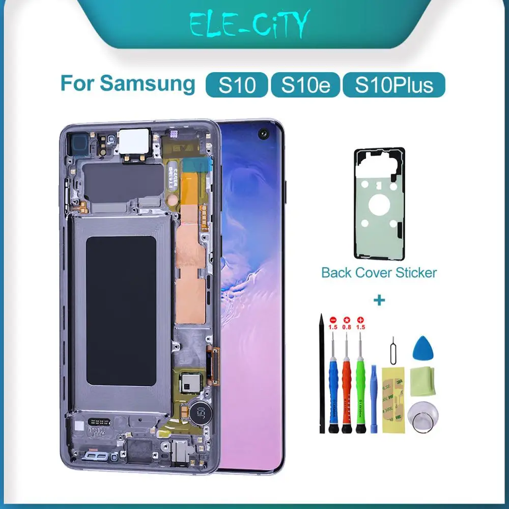OEM AMOLED дисплей для SAMSUNG Galaxy S10+ плюс супер AMOLED дисплей кодирующий преобразователь сенсорного экрана в сборе Замена с подарком