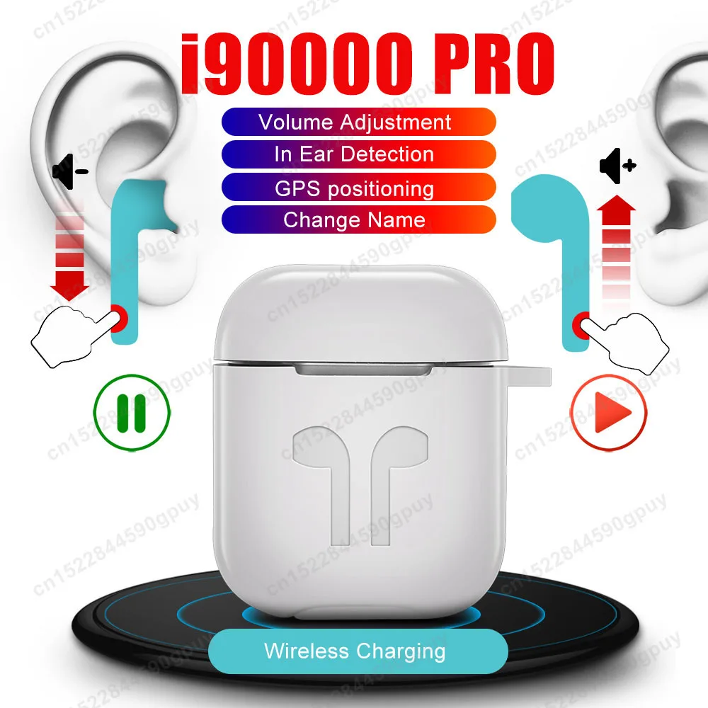

TWS i90000 Pro Volume Control Rename Bluetooth Headphone Wireless Waterproof Sports Headsets Earbuds PK i9000 i10000 i100000 tws