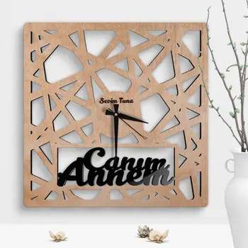 

Personalized Dear Mom Design Large Wooden Wall Clock-Model 1-11