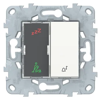 

UNICA new white display hotel room and push button Bell nu577718