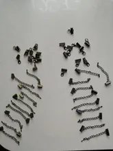 10 unids/lote de broches de cierre de cuerda de cuero con cadenas, cierres de langosta, conectores para pulsera, accesorios para fabricación de joyas Diy