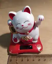 Car-Ornament Decor Sculpture Statue Welcome Hand-Cat Waving Gold Lucky-Wealth Chinese