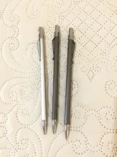 JIANWU-Conjunto de lápices mecánicos de 0,5mm y 0,7mm con textura de metal, Set de 3 unidades, material plástico para oficina