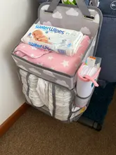 Organizador de almacenamiento de cama para bebé recién nacido, bolsa de almacenamiento colgante, organizador de Caddy para ropa de cama esencial para bebé, bolsa de almacenamiento de pañales