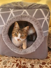 Cama para perros, gatos, cama blanda cama perrera casa cueva cama de saco para dormir Pad tienda mascotas invierno cálido y acogedor camas 2 tamaño L XL 2 colores