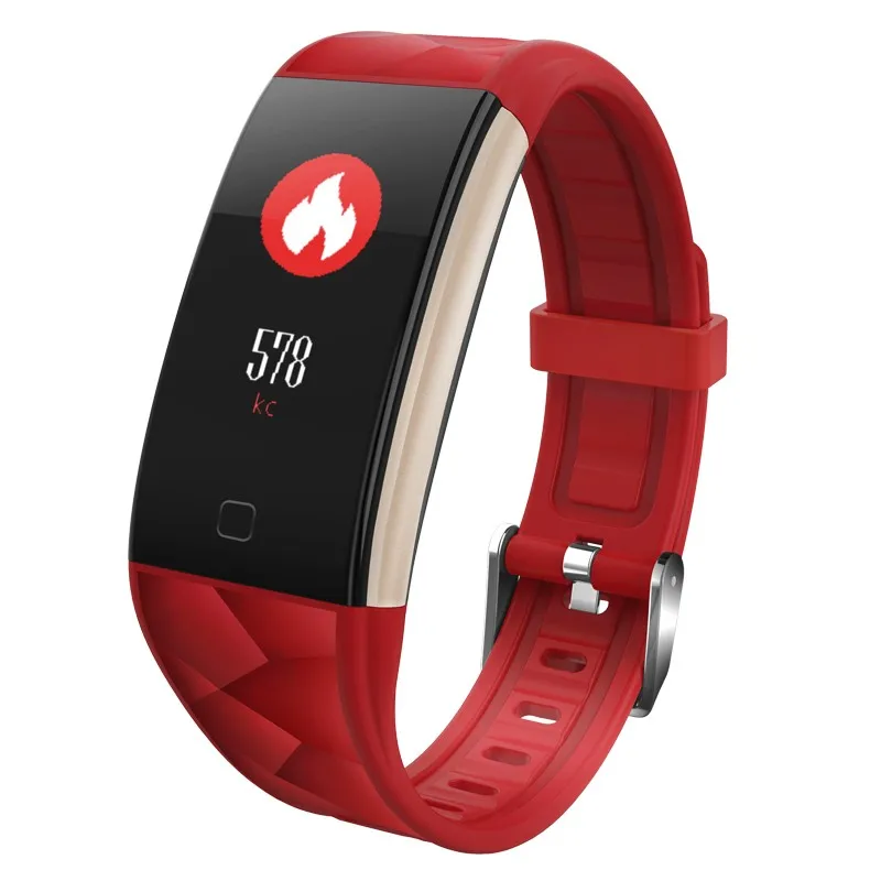T20 фитнес-браслет водонепроницаемый смарт-Браслет фитнес-трекер кровяное давление часы тонометр умный Браслет - Цвет: Red
