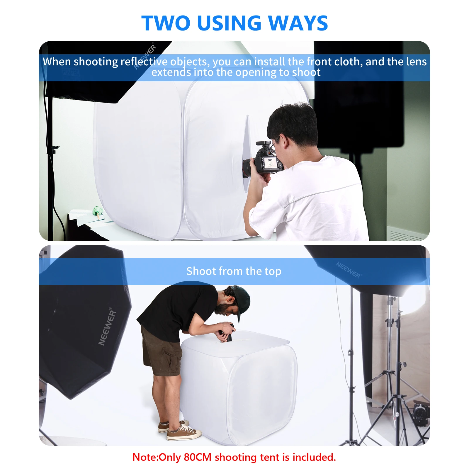 Neewer 32x32 дюйма/80x80 см палатка для студийной фотосъемки складной светильник куб