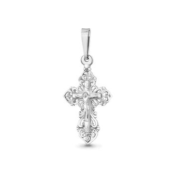 

Aquamarine Orthodox cross without inserts, 925 sterling silver