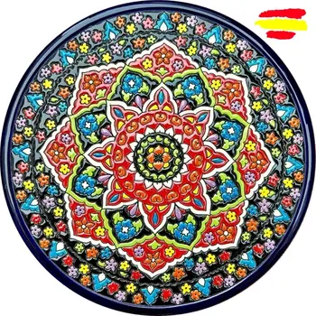 

Ceramic plate 29 cm/11.4 inch diameter - Spanish ceramic - enameled up handmade - Made in Spain - MIJASCERAMIC -