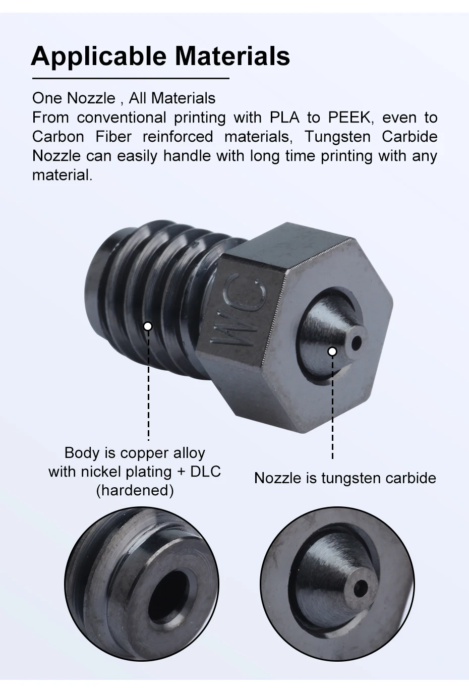 V6 Tungsten Carbide Nozzle