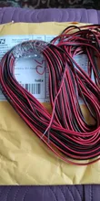 Black Wire Cord Extend Led-Strip Electrical-Wire Tinned Cable Red Copper 20-Meters Awg-22