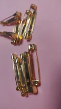 Broche de seguridad de alta calidad, 10 uds., 2,4 cm de longitud, para barra trasera, soporte de insignia, alfileres, joyería DIY