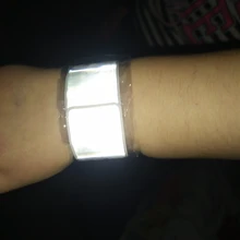 Muñequera reflectante slap band de 32CM, brazalete para correr, bicicleta, seguridad de conducción, uso de visibilidad