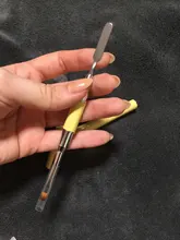 Full Beauty 1 Uds tamaño doble cepillo de uñas de construcción rápida pluma arte clavo cepillos paleta de Color manicura accesorios CH064