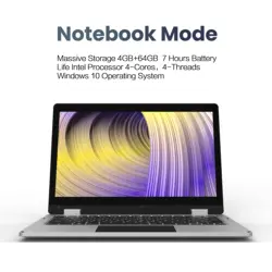 Intel Cherry Trial CR Z8350 4 ядра оконные рамы 10 планшеты 11,6 дюймов 1920*1080 ГБ оперативная память 64 Встроенная 2 в 1 ноутбук с сенсорным экраном